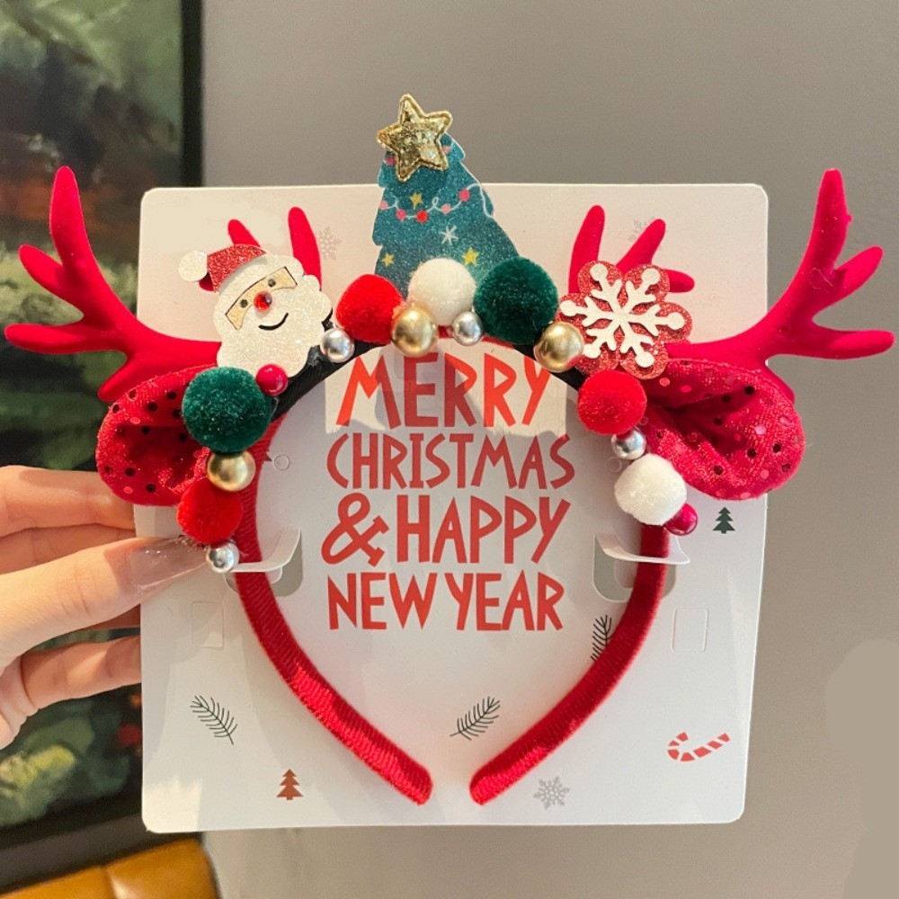 Cute Red Velvet Antler Hairban - Reindeer Antlers Headband 评论和价格