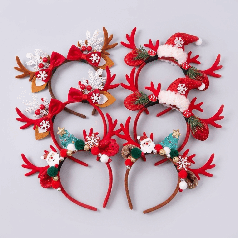 Cute Red Velvet Antler Hairban - Reindeer Antlers Headband 评论和价格