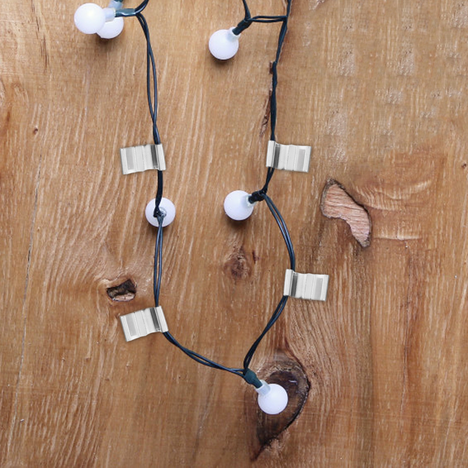 100Pcs Rustproof Metal Gutter  - Christmas Lights Outdoor 评论和价格