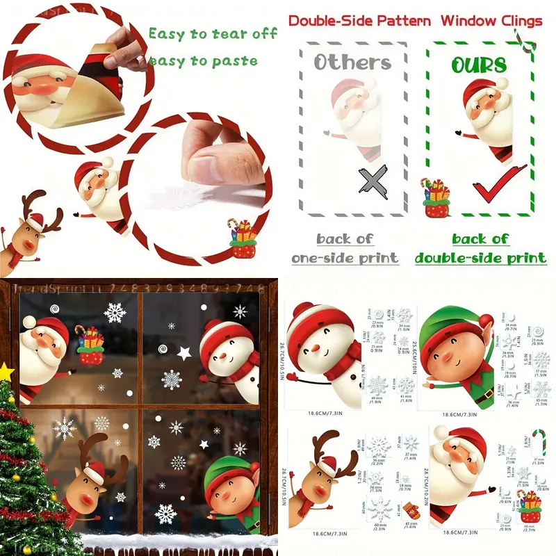82 Pcs Christmas Window Clings - Snowflake Window Decal 评论和价格