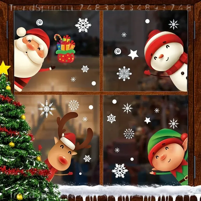 82 Pcs Christmas Window Clings - Snowflake Window Decal 评论和价格