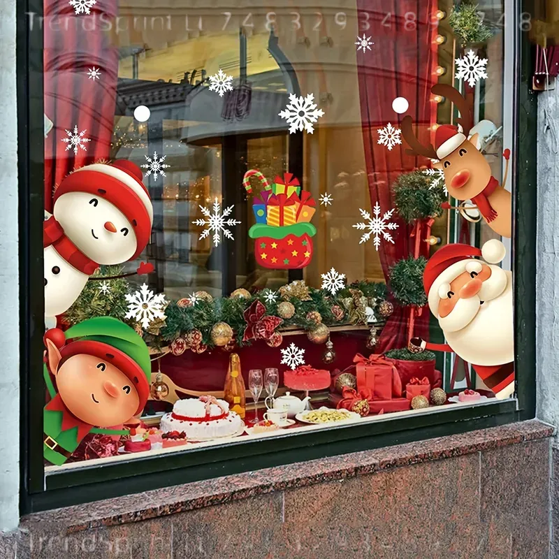 82 Pcs Christmas Window Clings - Snowflake Window Decal 评论和价格