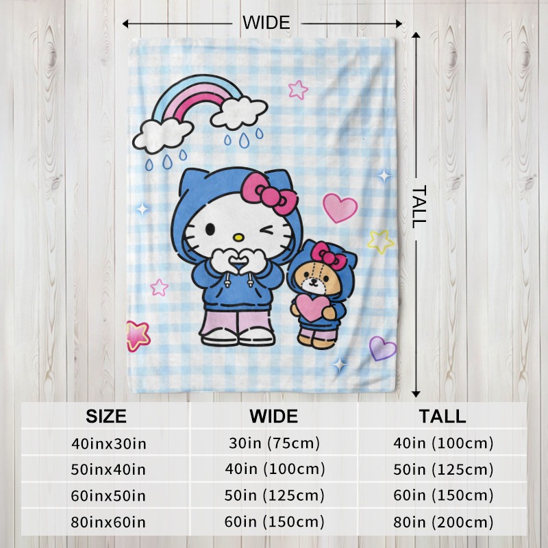 Sanrio Blanket Hello Kitty Bea - Christmas Throw Blanket 评论和价格