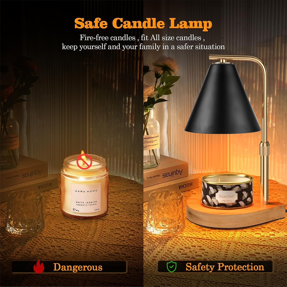 Black Candle Warmer Lamp with  - Holiday Candle Set 评论和价格