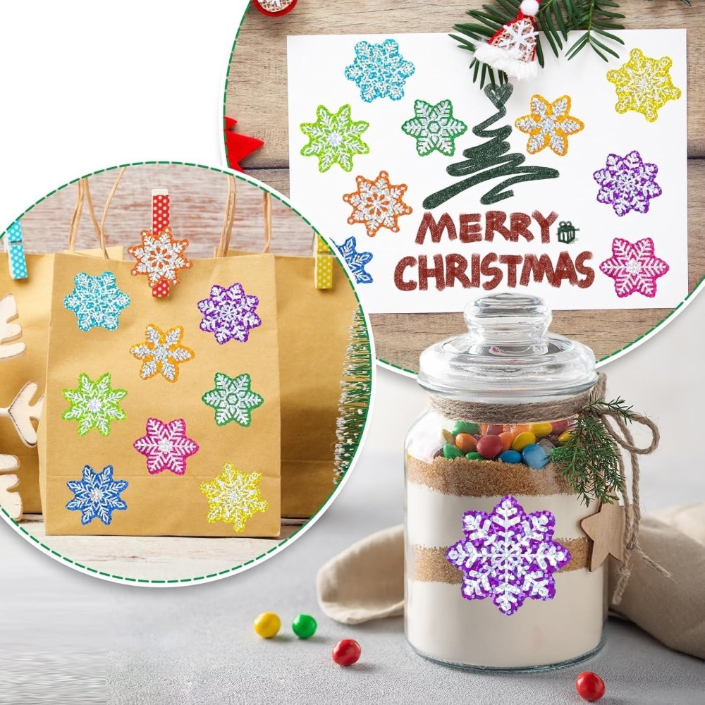 500Pcs/Roll Decorative Paper C - Snowflake Window Decal 评论和价格
