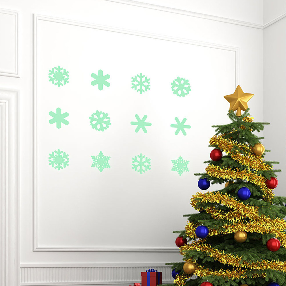1Set Luminous Snowflake Wall S - Snowflake Window Decal 评论和价格