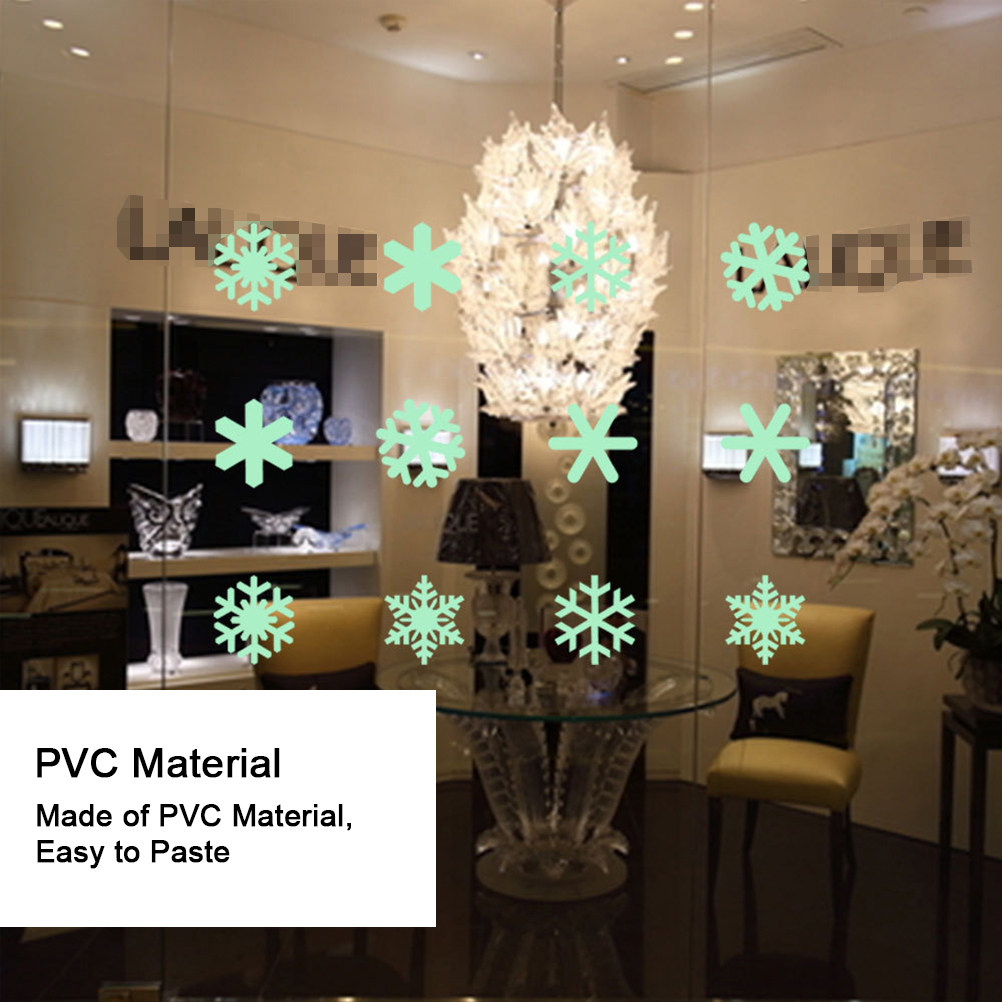 1Set Luminous Snowflake Wall S - Snowflake Window Decal 评论和价格