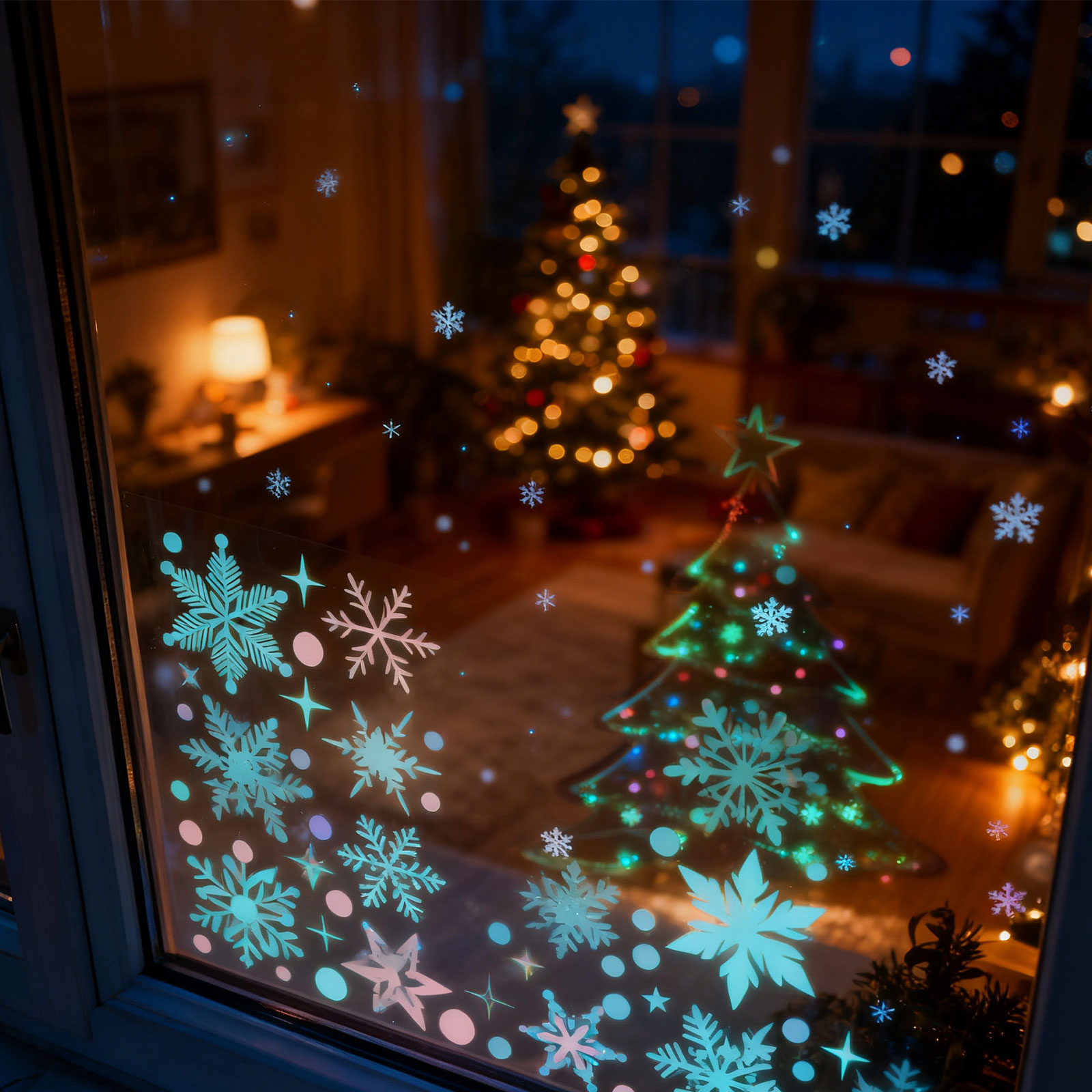 3 Sheets Snowflake Christmas W - Snowflake Window Decal 评论和价格