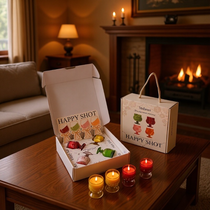 Scented Candle Gift Set Wine G - Holiday Candle Set 评论和价格