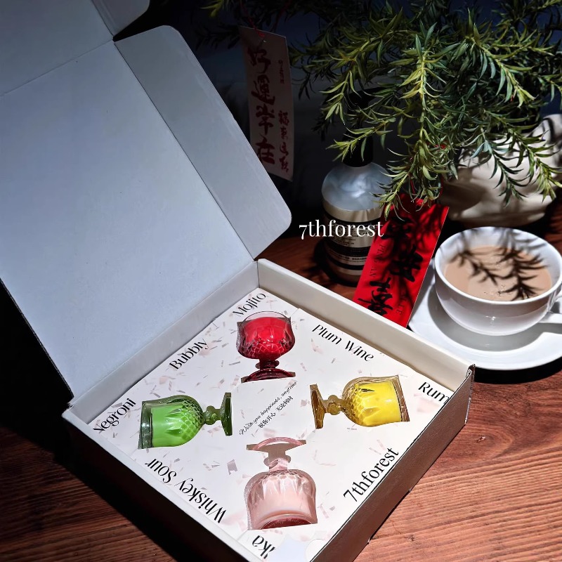 Scented Candle Gift Set Wine G - Holiday Candle Set 评论和价格