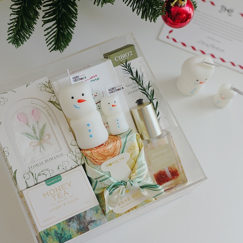 2Pcs/set Merry Christmas Snowm - Holiday Candle Set 评论和价格