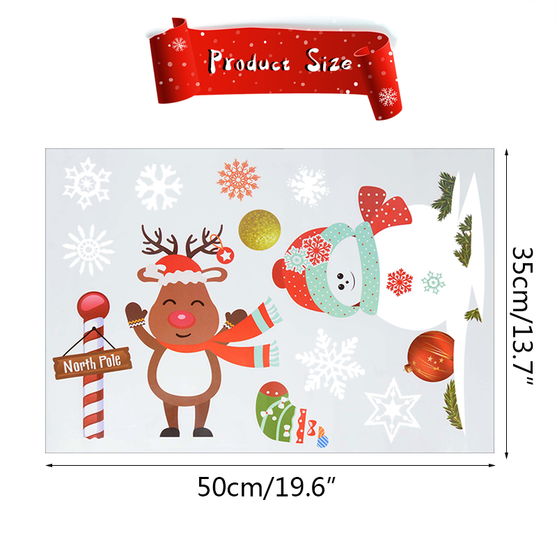 1Set Christmas Window Stickers - Snowflake Window Decal 评论和价格